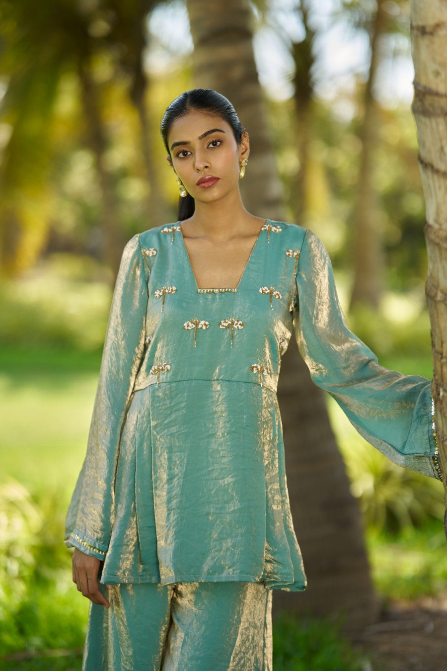 Sanjh suit Green