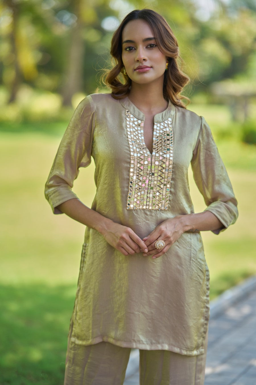 Ishya suit Golden